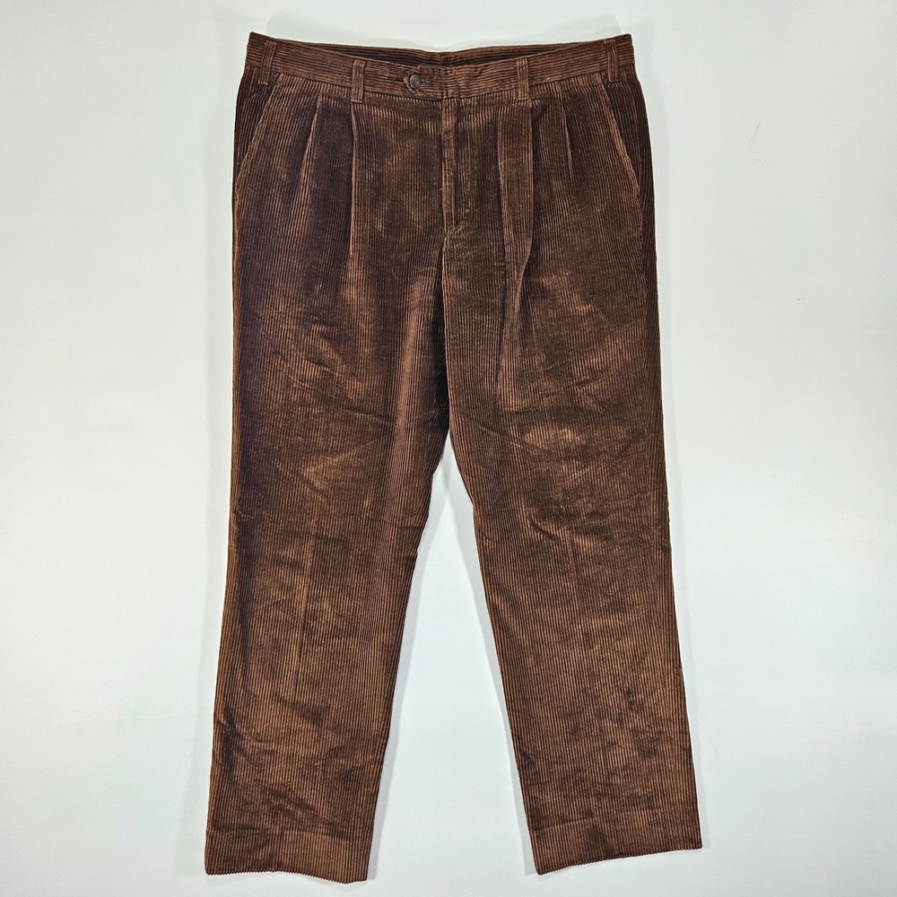 Zanella Men's Corduroy Trousers Brown A. Cenci Size 40x30